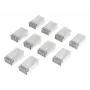 Hama 00300028 RJ45 tīkla savienotāji Cat6a STP, sudraba/caurspīdīgi, 10 gab. iepakojumā