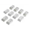 Hama 00300028 RJ45 tīkla savienotāji Cat6a STP, sudraba/caurspīdīgi, 10 gab. iepakojumā