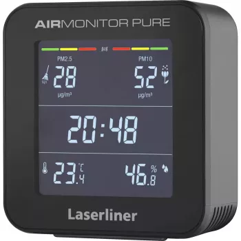 Laserliner AirMonitor PURE Melns Temperatūras diapazons -9.9 līdz 50 °C
