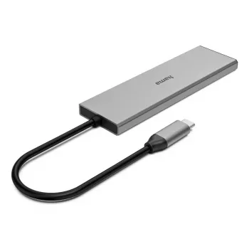 Hama 00200147 USB-C centrmezgls 10 000 Mbit/s Pelēks