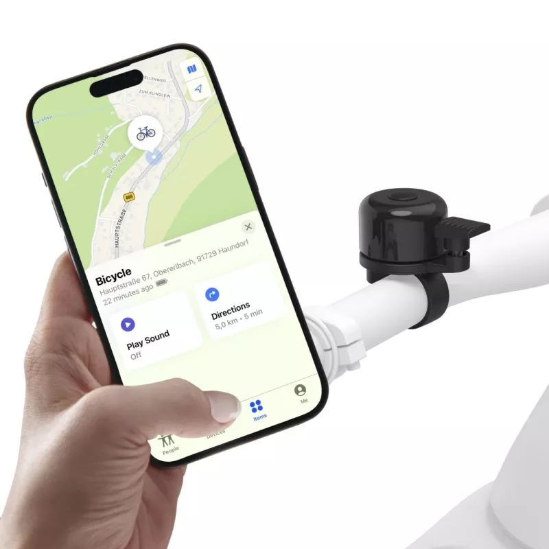 Hama AirBell Pro Bell — Bluetooth zvans ar izsekotāju Apple Find My tīklam