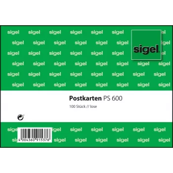 Indeksu kartītes Sigel PS600 zaļa/balta 100 gab.