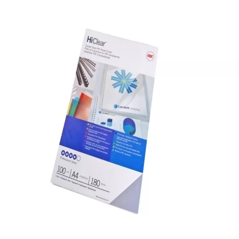 GBC Binding Covers HiClear A4 150 Mikroni, A4, PVC, Caurspīdīgs, 0.15 mm, 100 gab.