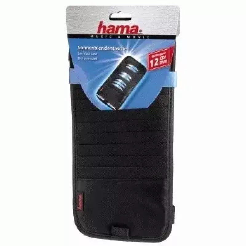 Hama Auto saulessarga maciņš CD, 12 diskiem, melns