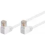 Goobay CAT 5e Patch Kabelis 2x 90° Leņķa U/UTP Balts 10 m