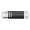 Hama Laeta Twin USB 3.0 zibatmiņa, 128 GB, 40 MB/s, melna