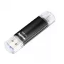 Hama Laeta Twin USB 3.0 zibatmiņa, 128 GB, 40 MB/s, melna
