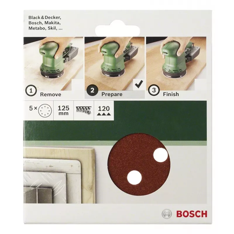 Bosch 2609256A32 Slīpēšanas paliktņi, 5 gab.