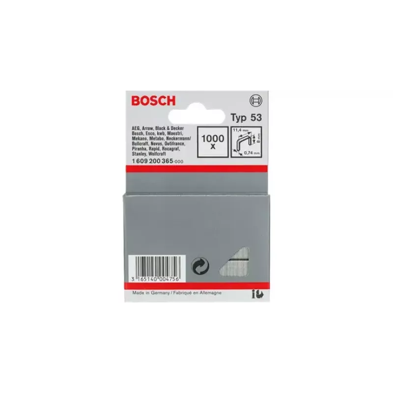 Bosch smalkās stieples skavas, tips 53, 1000 gab.