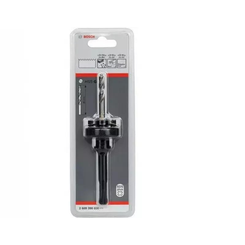 Urbja adapteris cauruļzāģiem Bosch 2609390036 SDS-plus kāts Melns HSS-G