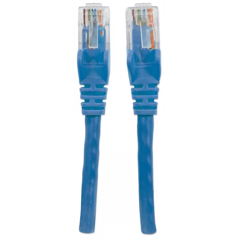 Intellinet tīkla vads, Cat6, 20m, Zils, CCA, U/UTP, PVC, RJ45, zeltīti kontakti, Snagless, Booted, Mūža garantija