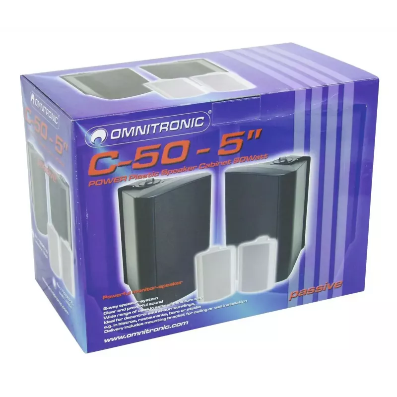 Pasīvais 2-virzienu skaļrunis Omnitronic 11036714 40 W