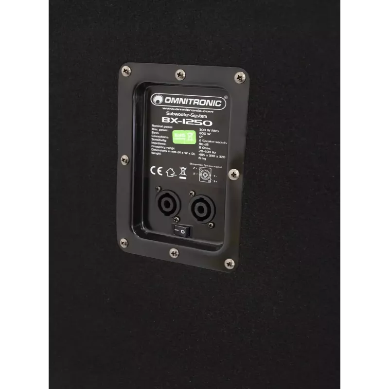 Aktīvais zemfrekvenču skaļrunis Omnitronic BX-1250
