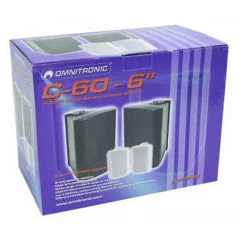 Pasīvais 2-virzienu skaļrunis Omnitronic 11036718 Melns Vadu 50 W