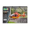 REVELL EC135 Air-Glaciers helikoptera salikšanas komplekts, mērogs 1:72, garums 143 mm, rotora diametrs 140 mm