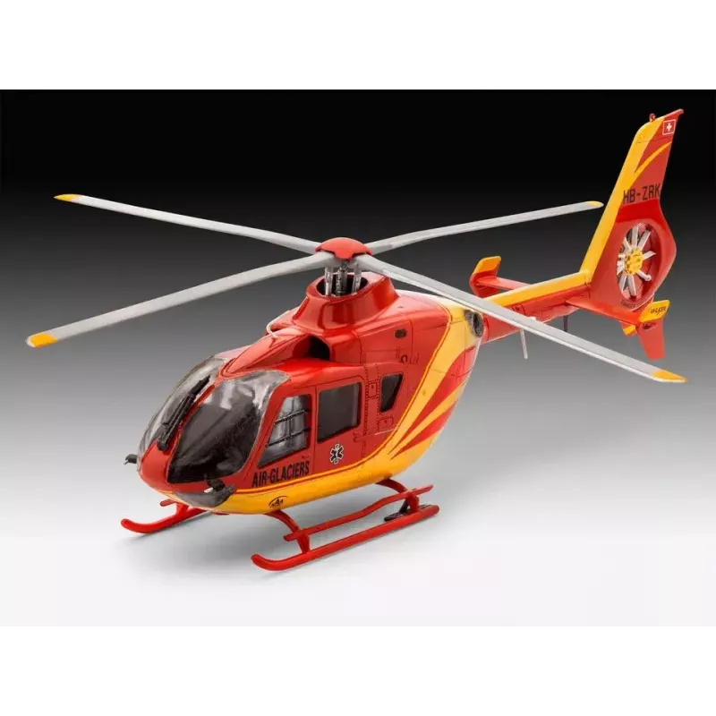 REVELL EC135 Air-Glaciers helikoptera salikšanas komplekts, mērogs 1:72, garums 143 mm, rotora diametrs 140 mm