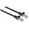 Intellinet tīkla vads, Cat7 kabelis/Cat6A spraudņi, 15m, Melns, Vars, S/FTP, LSOH/LSZH, PVC, RJ45, Apzeltīti kontakti, Aizsargāti, Ar aizsargvāciņu, Mūža garantija
