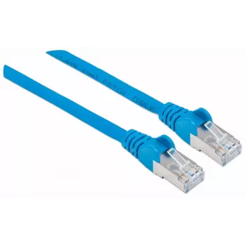 Intellinet tīkla savienojuma kabelis, Cat7 kabelis/Cat6A spraudņi, 15m, Zils, Varš, S/FTP, LSOH / LSZH, PVC, RJ45, Apzeltīti kontakti, Bezķēžu, Apvalkots, Mūža garantija