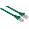 Intellinet tīkla savienojuma kabelis, Cat7 kabelis/Cat6A spraudņi, 20m, Zaļš, Varš, S/FTP, LSOH/LSZH, PVC, RJ45, apzeltīti kontakti, bezāķa, ar aizsargvāciņu, mūža garantija