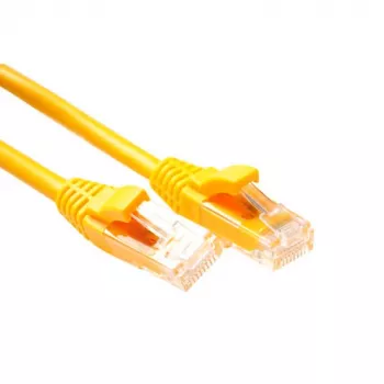 ACT dzeltena 1,5 m U/UTP CAT5E līdzvada kabelis ar RJ45 savienotājiem