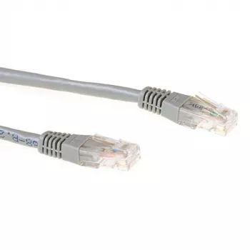 ACT pelēks 0,25 m LSZH U/UTP CAT6A savienojuma kabelis ar RJ45 savienotājiem