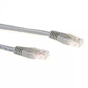 ACT pelēks 7 m LSZH U/UTP CAT6A savienojuma kabelis ar RJ45 savienotājiem