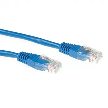 ACT Blue 0,5 m LSZH U/UTP CAT6A savienojuma kabelis ar RJ45 savienotājiem