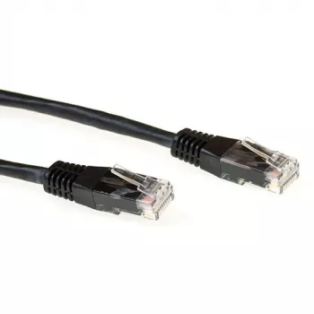 ACT Black 0.5m LSZH U/UTP CAT6A savienojuma kabelis ar RJ45 savienotājiem