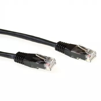 ACT Black 1.5 m LSZH U/UTP CAT6A savienojuma kabelis ar RJ45 savienotājiem
