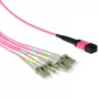 ACT 5 m multimode 50/125 OM4 fanout kabelis 1 x MTP sieviete - 4 x LC duplekss 8 šķiedras
