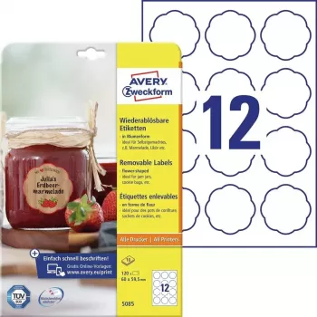 Pašlīmējošās printera uzlīmes Avery 5085