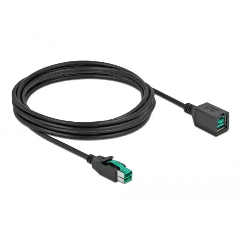 Powered USB pagarinātāja kabelis DeLOCK 85983 12 V 4 m Melns