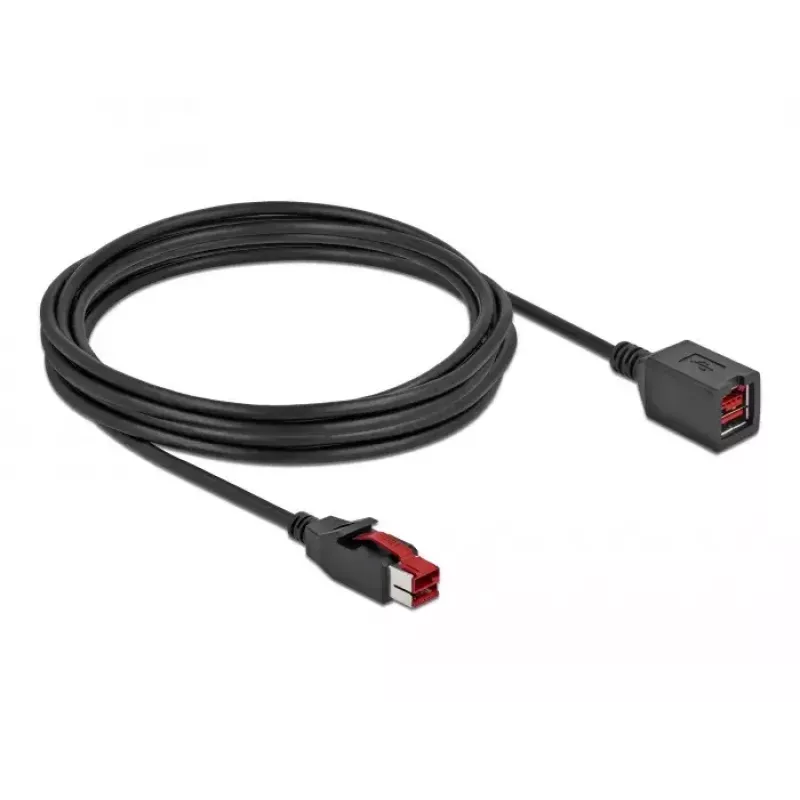 Pagarinātājs Powered USB DeLOCK 85988 24 V 4 m Melns