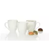 Ritzenhoff & Breker Gusto Jumbo kafijas krūze, 0.6L, balts porcelāns, piemērota trauku mazgājamai mašīnai, 110mm - 6 iepakojumā (088762)