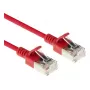 ACT sarkans 2 metru LSZH U/FTP CAT6A datacentra slaidais patch kabelis ar snagless RJ45 savienotājiem