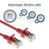 ACT sarkans 3 metru LSZH U/FTP CAT6A datacentra tievais plākstera kabelis ar aizsargvāciņiem un RJ45 savienotājiem
