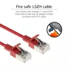 ACT sarkans 3 metru LSZH U/FTP CAT6A datacentra tievais plākstera kabelis ar aizsargvāciņiem un RJ45 savienotājiem