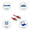 ACT Red 5 metru LSZH U/FTP CAT6A datacenter plānveida savienotājkabelis ar snagless RJ45 savienotājiem