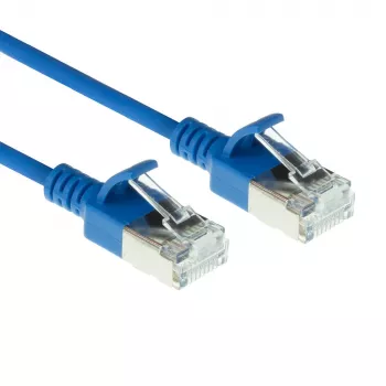 ACT Blue 2 m LSZH U/FTP CAT6A datacentra plānais vītais vads ar RJ45 savienotājiem