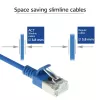 ACT Blue 2 m LSZH U/FTP CAT6A datacentra plānais vītais vads ar RJ45 savienotājiem