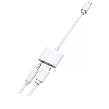 Lightning kabelis 2GO 797239 0,1m balts Lightning-Lightning + 3,5mm