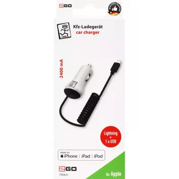 Auto lādētājs 2GO 795631 12/24V 5V balts