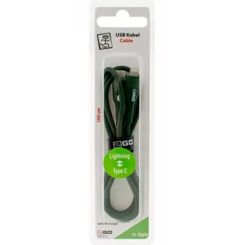 2GO 797312 Lightning kabelis 1m zaļš USB-C savienotājs
