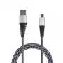 USB kabelis 2GO 795951 1 m USB B uz Micro-USB B Sudrabs
