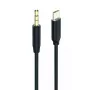 Audio kabelis 2GO 797219 1m 3.5mm USB Type-C Melns