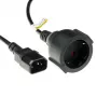 ACT AK5219 strāvas kabelis C14 - F tipa ligzda 0.6 m melns