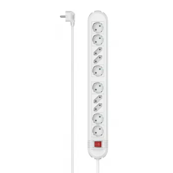 Hama 00223041 pagarinātājs 1.5 m 10 kontaktligzdas Iekštelpām Balts