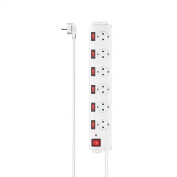 Hama 00223159 Viedā pagarinātāja sloksne 6 kontaktligzdas 1.4 m 3680 W