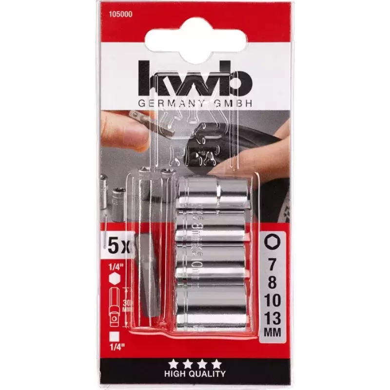 Skrūvgrieža uzgaļa turētājs KWB 105000, hroma-vanādija tērauds, 25,4 / 4 mm