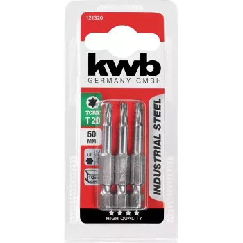 kwb INDUSTRIAL STEEL BITS 50 mm Torx T15 3 gab.